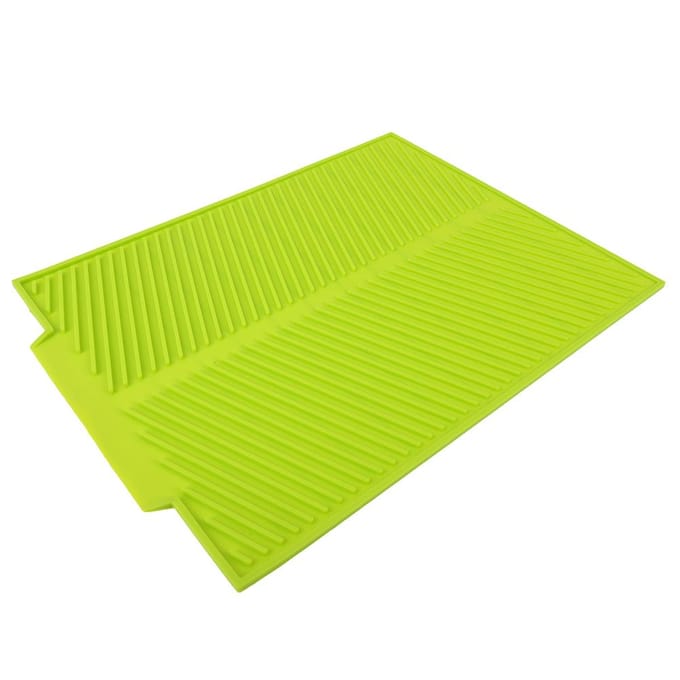 Extra Grote Afdruipmat Premium Hittebestendige Siliconen Pad (Groen) groen