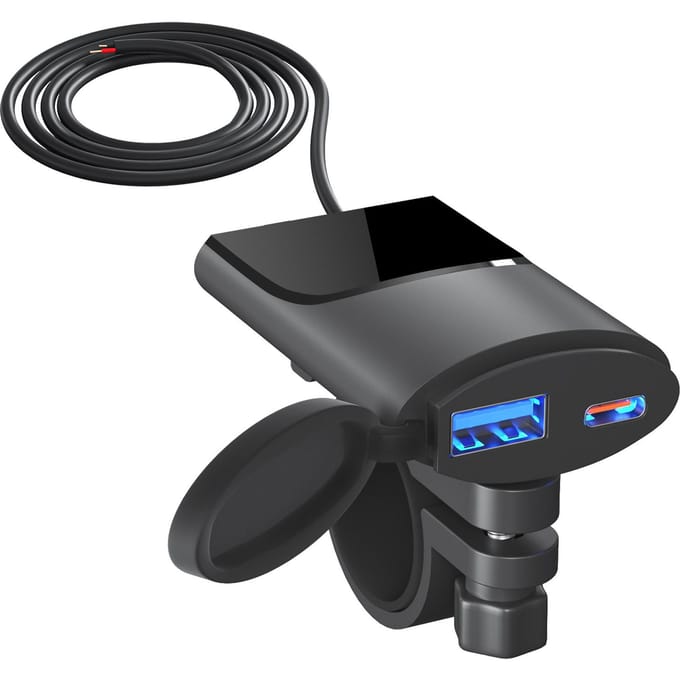 Motortelefoonoplader Dual USB AC Quick Charge 3.0 Motor USB-oplader Intelligent Power