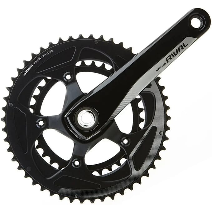 Crankstel sram rival 22 50-34 bb30 175mm exclusief lagers - ZWART