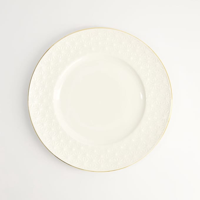 Tokyo Design Studio - Nippon White Gold Rim Bord - Star - 23 cm