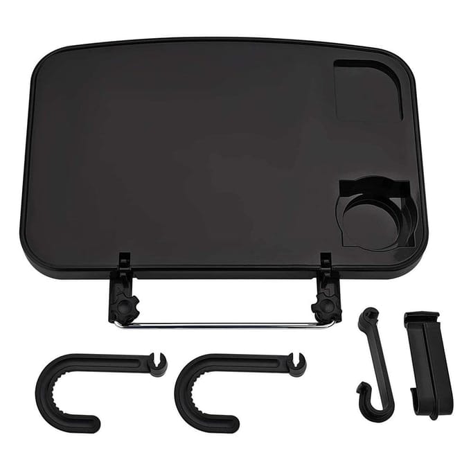Multifunctioneel Auto Computer Bureau Opvouwbaar Auto Lunch Bureau Autostoel Laptop Houder Standaard Eten Drinken black