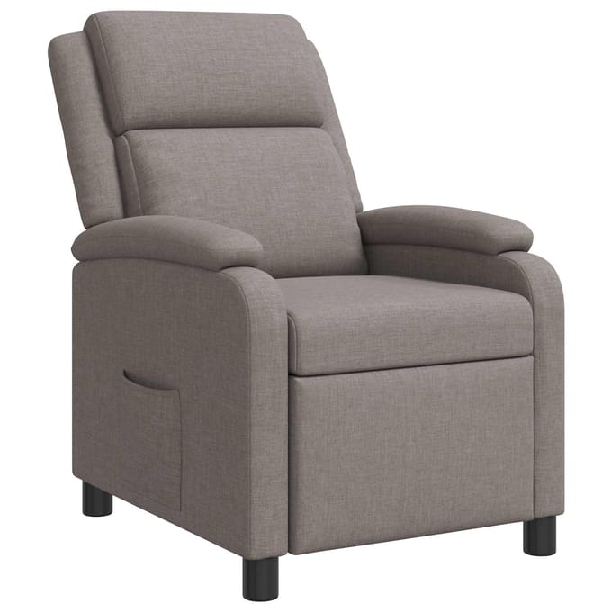 vidaXL - Recliner - Taupe - Stof