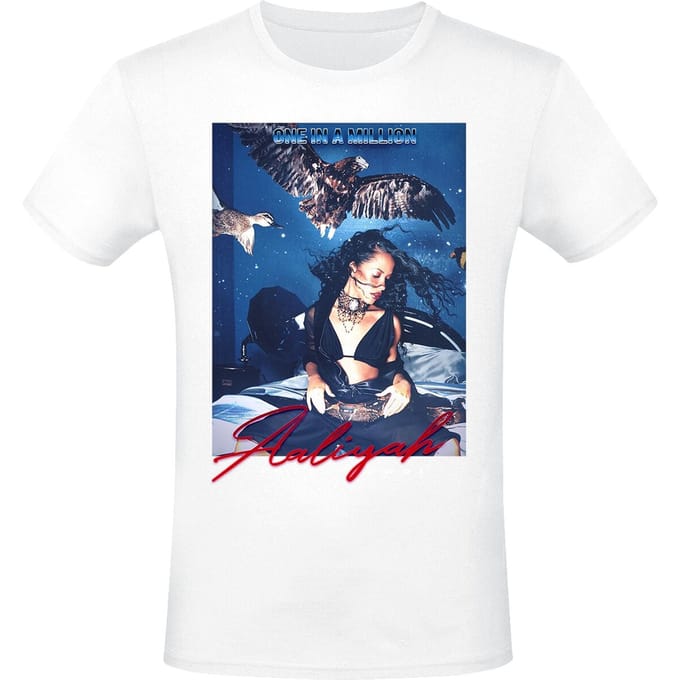 Aaliyah T-shirt - One In A Million - S tot XL - voor Mannen - wit