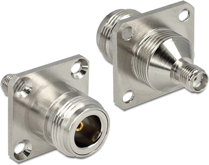 N (v) - SMA (v) inbouw adapter - 50 Ohm
