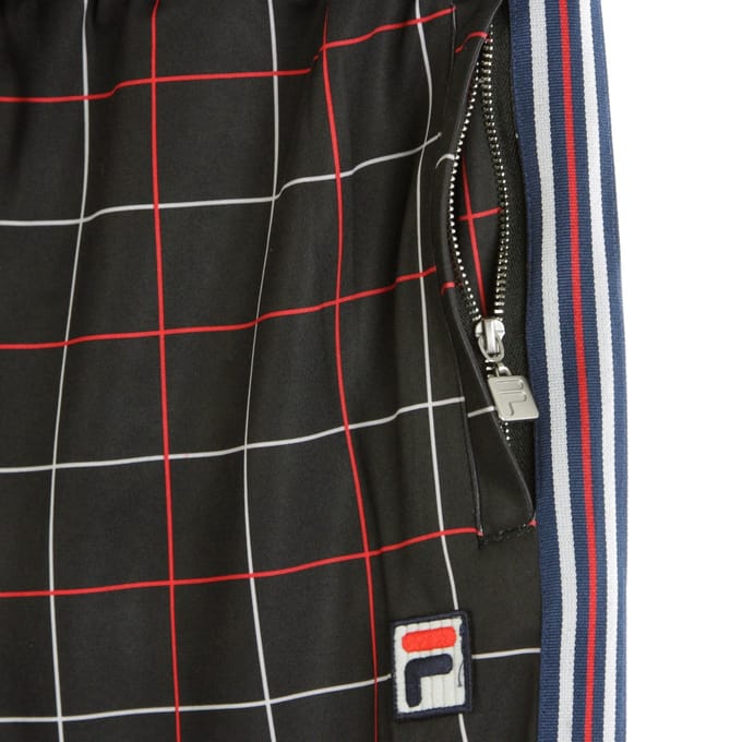 Winta Aop Cropped Pant Zwart geruite trainingsbroek voor dames