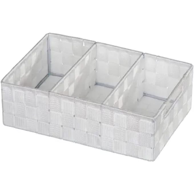 Wenko Organizer Adria 3-vaks 32x21x10cm Met Wit