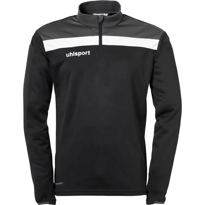 Uhlsport Offense 23 Ziptop Heren - Zwart / Antraciet / Wit | Maat: 3XL