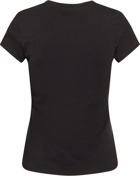 Guess - Maat S - Glitzy Logo R4 Dames T-shirt - Zwart