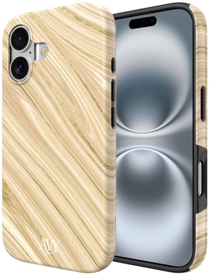 AVY Hard Shell Back Cover | geschikt voor Apple iPhone 16 | Aurum Gold | Compatibel met MagSafe & Qi2