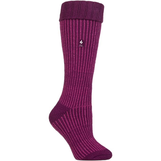 Dames Dikke Winter Warme Knielange Geribbelde Thermo Boot Sokken