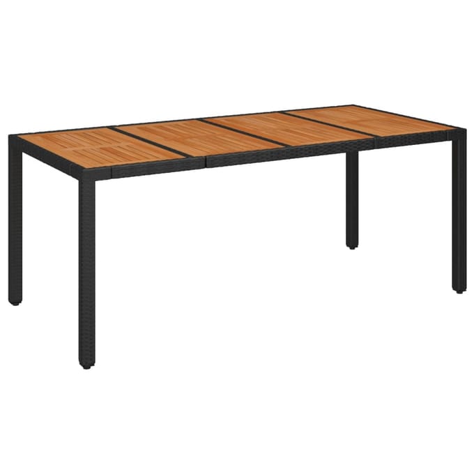 vidaXL - 9-delige - Tuinset - poly - rattan - zwart