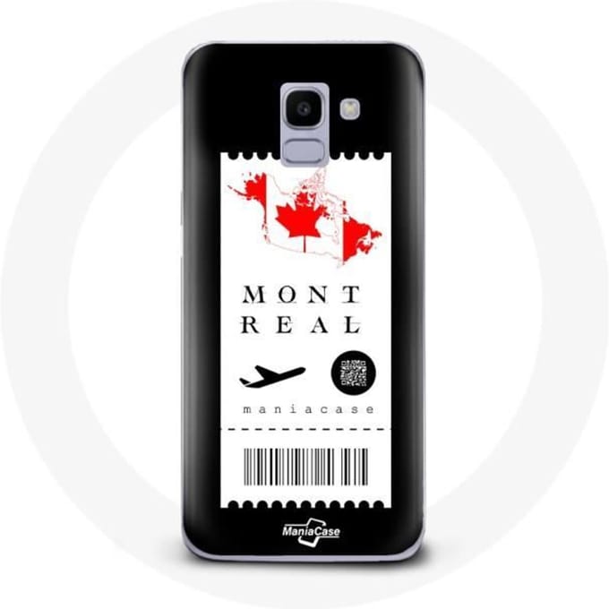Coque pour Samsung Galaxy A8 2018 Billet d'avion Montréal Canada