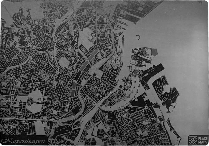 Place Maps Placemat Stadskaart Londen - Kunstleer - Champagne - 1 Stuk
