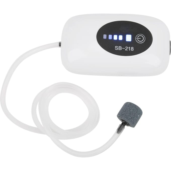 Zuurstofpomp met USB-kabel Oplaadbare Draagbare Stille Luchtpomp voor Aquarium Buitenvissen Type 1 white