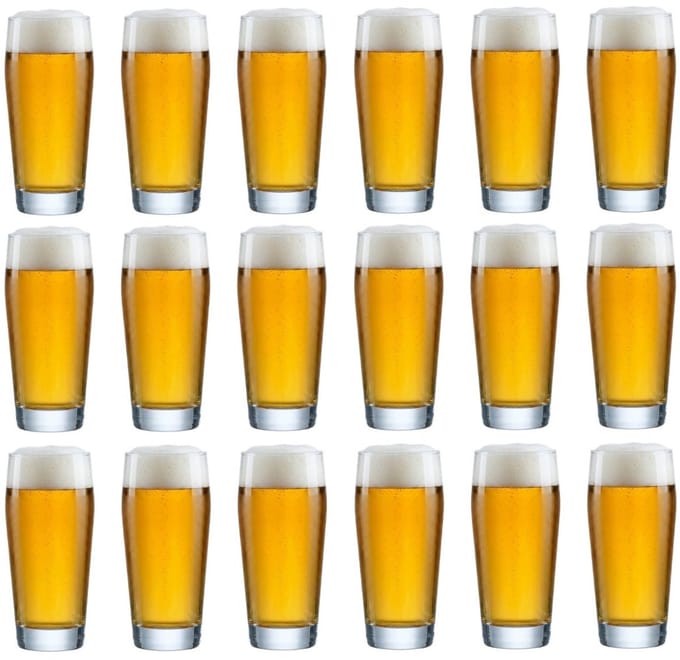 Cookinglife Duitse Bierglazen Willybecher 330 ml - 18 stuks