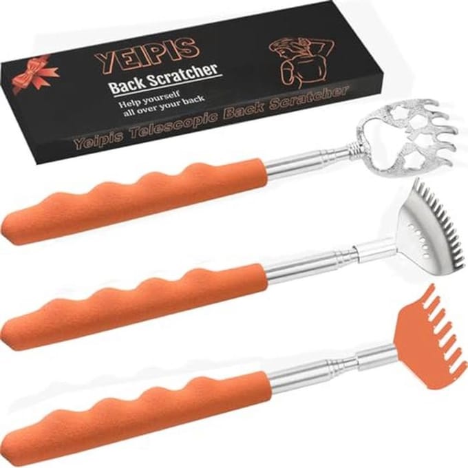 Set van 3 Uitschuifbare Rugkrabbers - Telescopische Rugmassage Tools