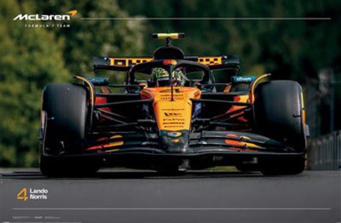 Poster F1 - Lando Norris - Number 4 91,5x61cm