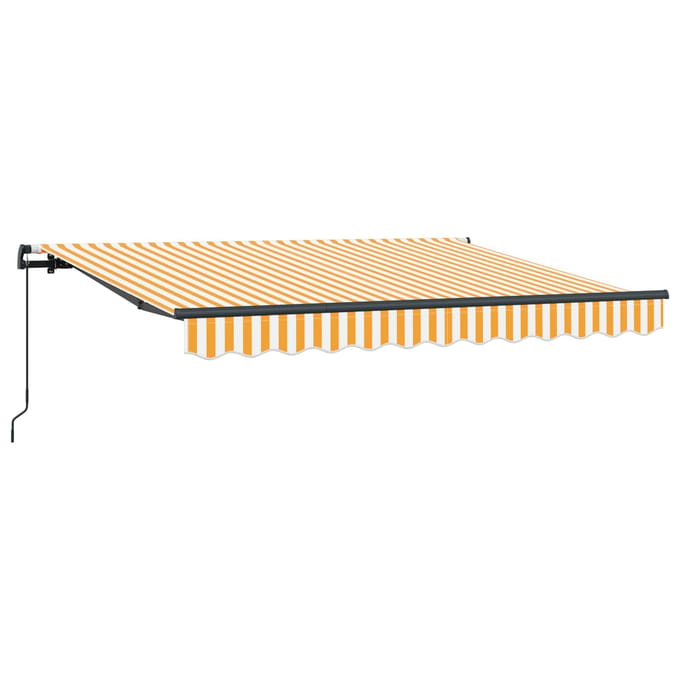 vidaXL - Uitschuifbare - luifel - Geel - 250 - x - 200 - cm - Stof