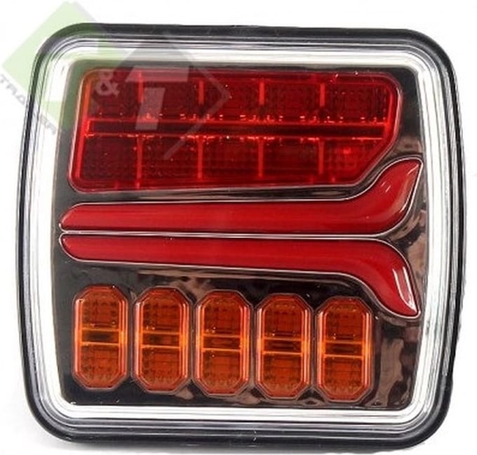 achterlicht led links vierkant 25x leds - aanhangerlamp - ledverlichting - ledlamp - led achterlicht