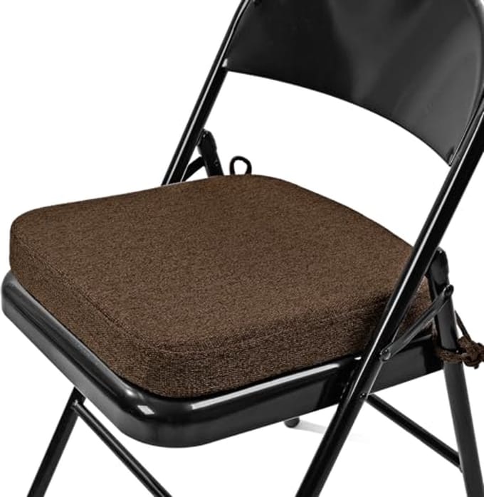 Comfortabel traagschuim eetkamerstoelkussen 5 cm - Donkerbruin