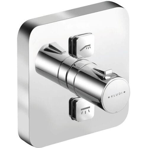 Kludi PUSH concealed thermostatic shower mixer, with push-button for 2 consumers 389110538