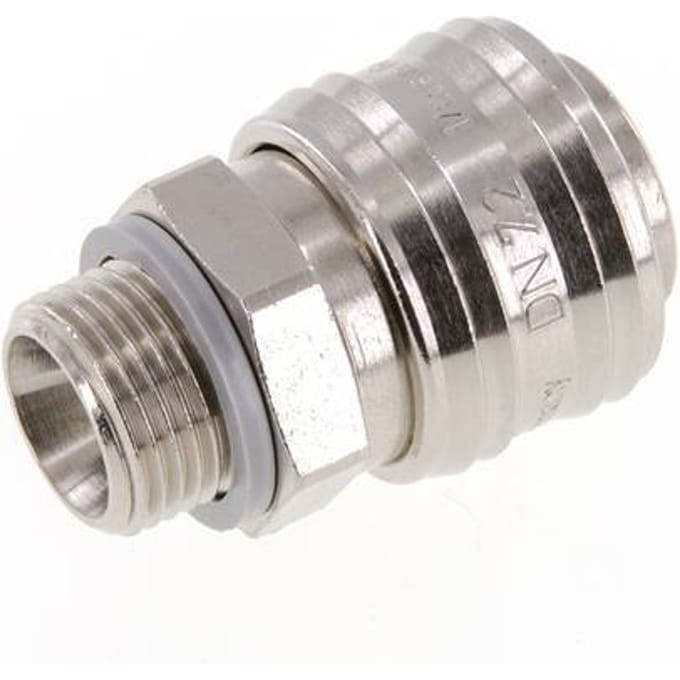 Vernikkeld Messing DN 7.2 (Euro) Luchtkoppeling Snelkoppeling G 3/8 inch Buitendraad FKM