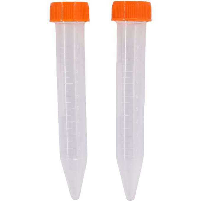 100 Pièces Tube à Centrifuger Conique 10ml Tube à Essai en Plastique Récipient Conique avec Bouchon pour Analyse de Laboratoire Science white