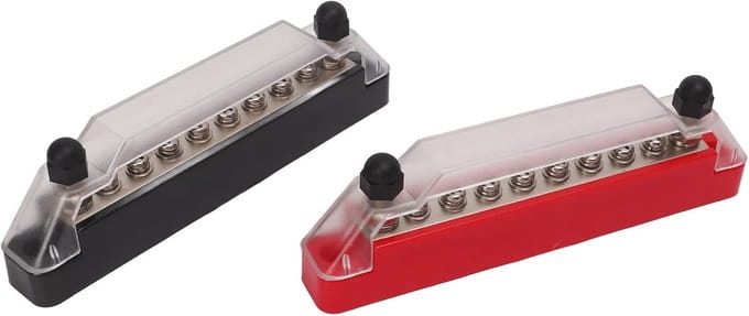 Power Distribution Block - 10 Terminal Bus Bar voor Auto en Boot - 48V 150A