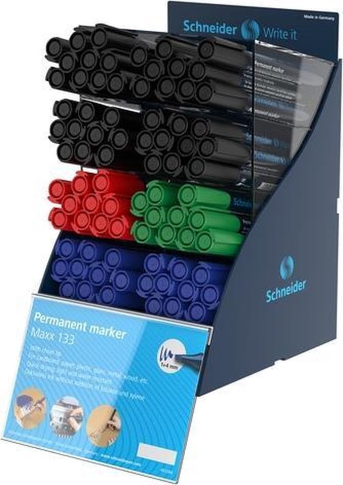 marker Schneider Maxx 133 permanent beitelpunt SIS-display 80 stuks