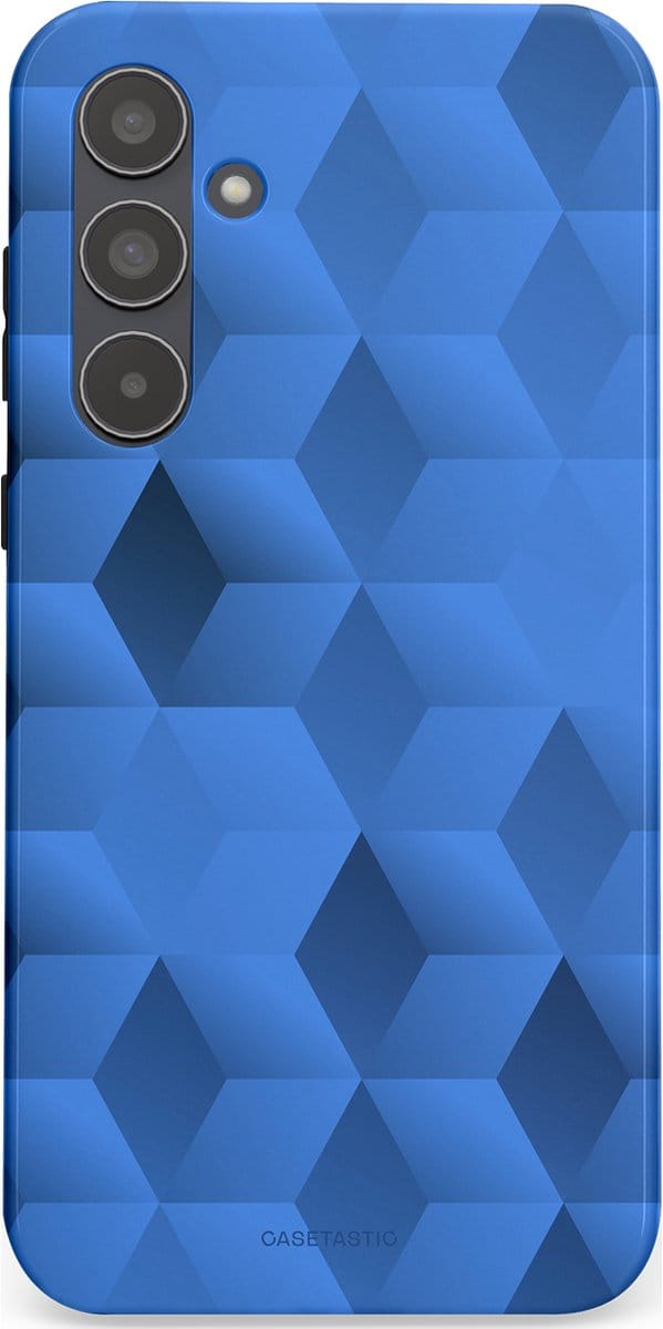 Casetastic hoesje geschikt voor Samsung Galaxy A55 - Dubbellaagse bescherming - Hexaflow - Fashion Case - Lavendel Donkerblauw
