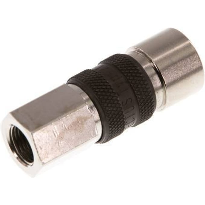 Vernikkeld Messing DN 5 Bruin-Coded Luchtkoppeling Snelkoppeling G 1/8 inch Binnendraad - CLS5-F-BN-BRO-P-CD-018