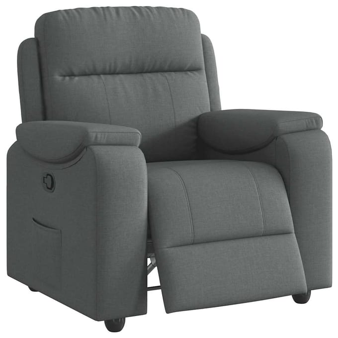 vidaXL - Relaxfauteuil - donkergrijze - stof