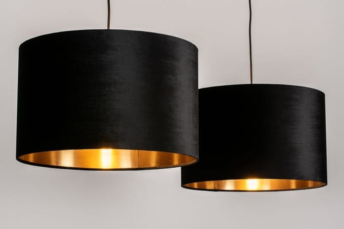 Lumidora Hanglamp 30930 - CHARLOTTE - 2 Lichts - E27 - Zwart - Metaal