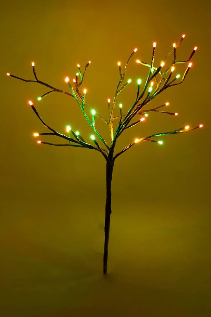 Flexibele deco takken met rood/geel/groen - LED verlichting - lengte 60cm - Optocht carnaval