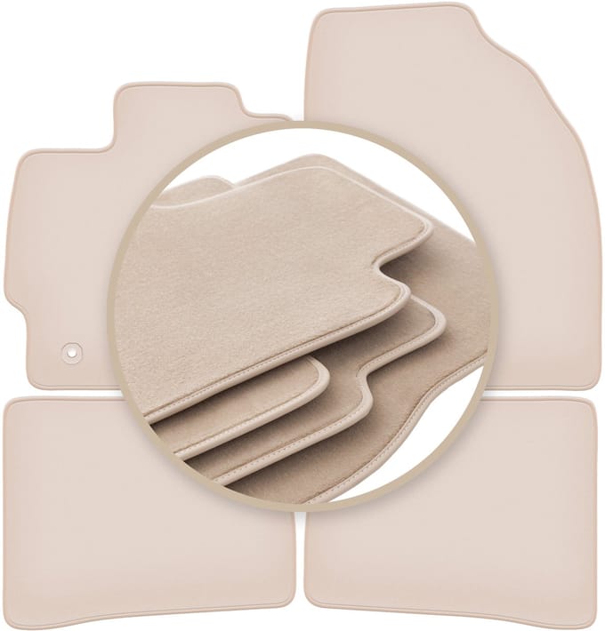 PREMIUM beige matten voor: Toyota Prius III XW30 hatchback 2011-2015