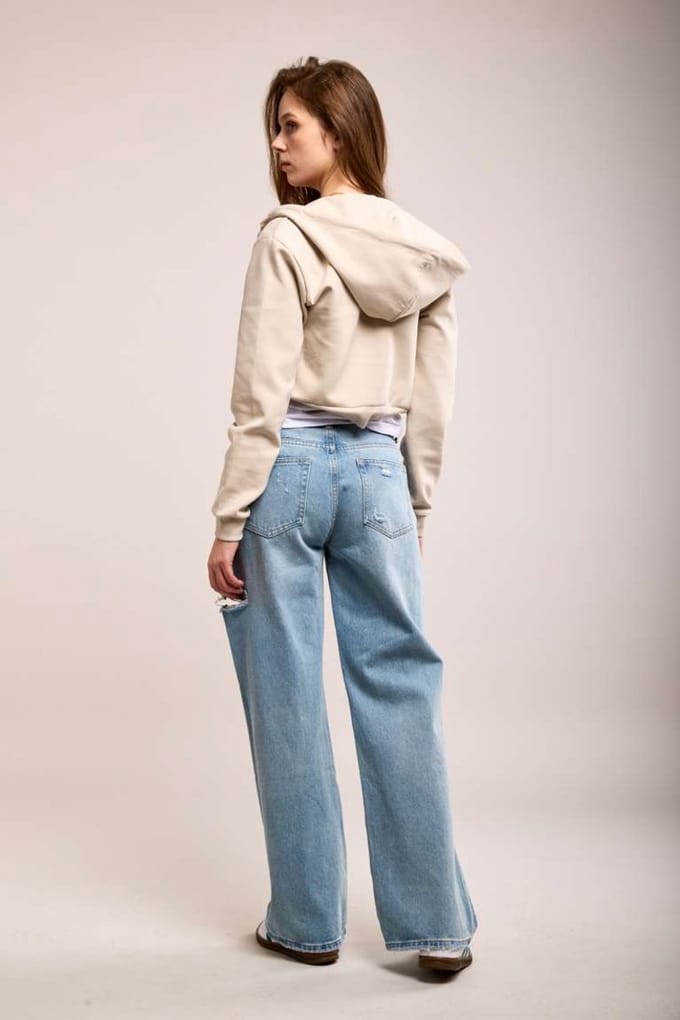 Toxik3 jeans met scheuren