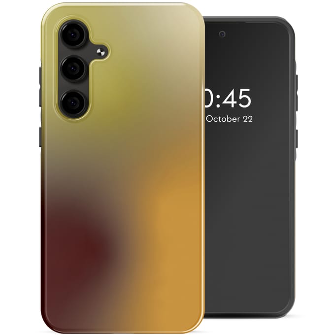 Selencia Hoesje - Geschikt voor Samsung Galaxy S24 FE - Backcover - Gradient Olive Dust