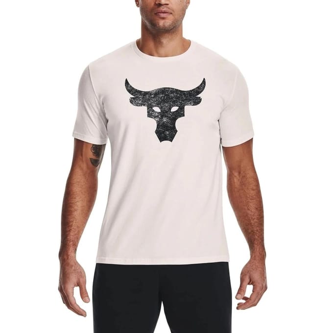 Under Armour Project Rock T-shirt Heren LG white