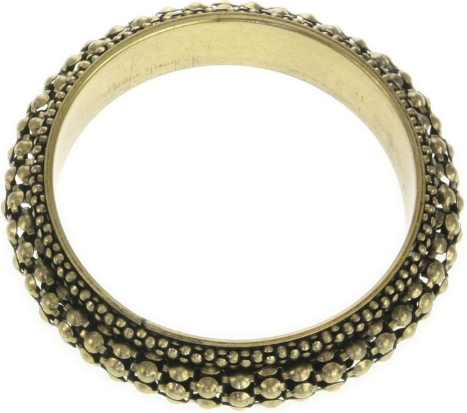 Behave - Bangle met structuur - vintage goudkleur - retro statement