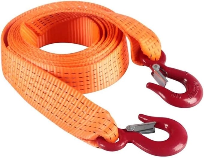 sleepband inclusief haken - 6 ton x 4 meter - sleepkabel - sleepkabelband
