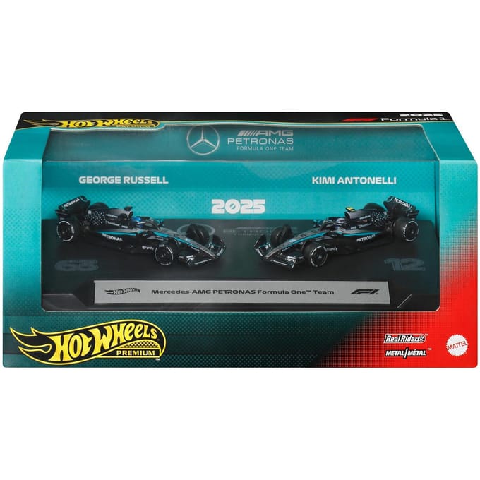 Hot Wheels Premium Formula 1 set van 2 - AMG PETRONAS Formula 1 Team George Russell en Kimi Antonelli