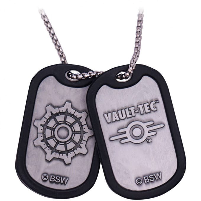 Fallout Dog Tags With Ball Chain Logo Fanattik