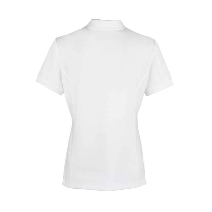 Premier Dames/Dames Coolchecker Poloshirt (Wit)