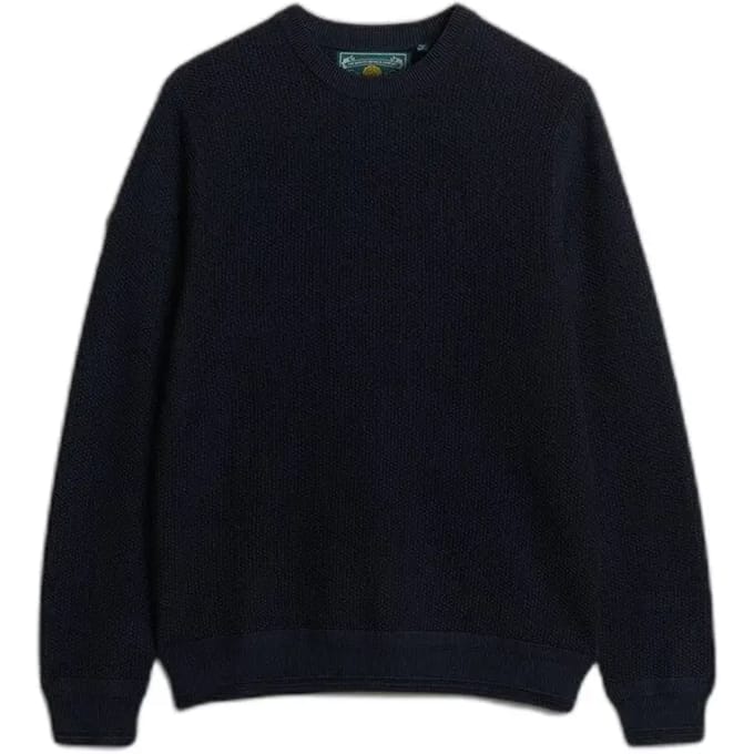 Superdry - Lichtgewicht katoenen trui met textuur - Heren - Sweaters