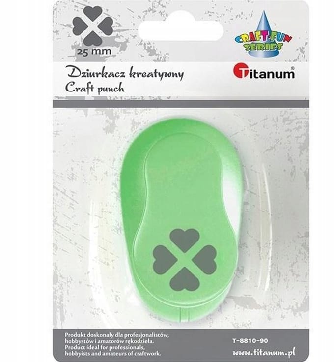 Titanium Hartjespons 25mm - Decoratieve Kantoorspons