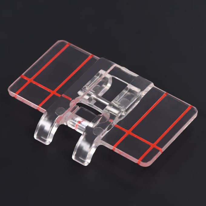 Transparante Plastic Parallelsteek Voetje Past op Brother Huishoudelijke Naaimachine white