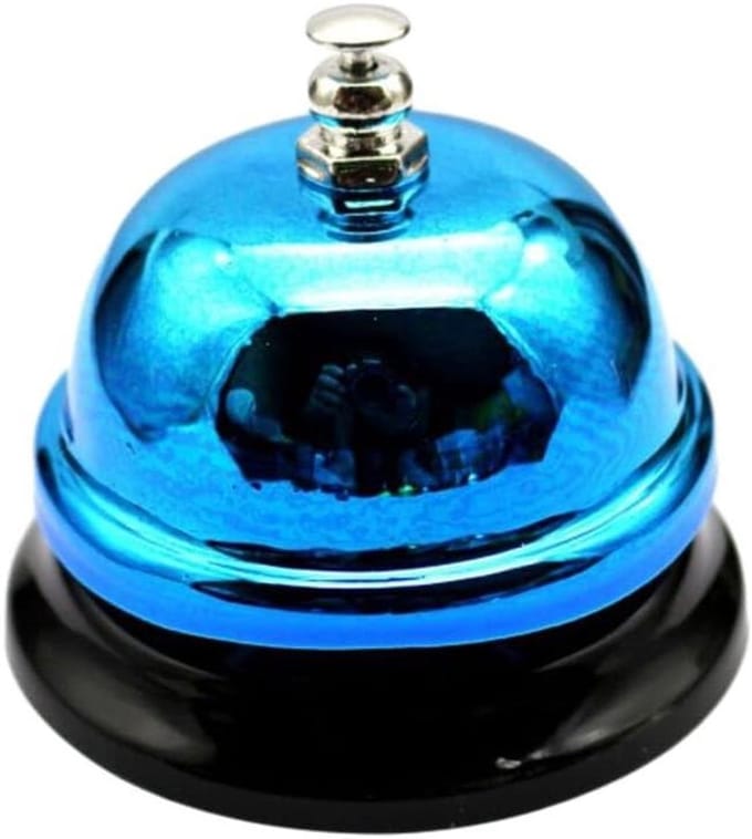 Service Bel - Keuken Bel - Personeel Roepen - Heldere Klank - 8 x 6 x 6 cm - Blauw