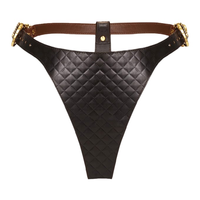 Liebe Seele The Equestrian Leather High Rise Thong | leren string