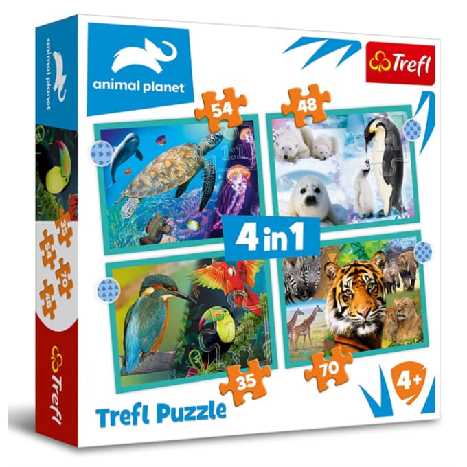 Trefl Trefl 4in1M - The mysterious world of animals / Discovery An