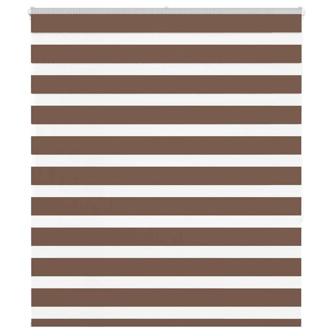 vidaXL - Zebra - rolgordijn - 135x150 - cm - stofbreedte - 130,9cm - polyester - bruin
